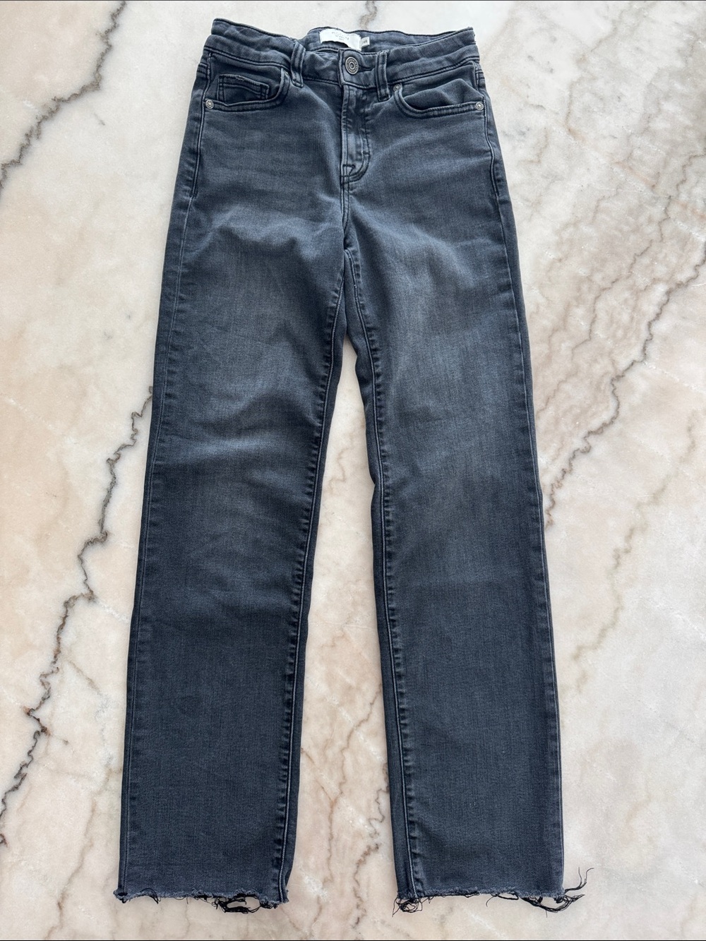 Girls Black Straight-Leg Jeans
